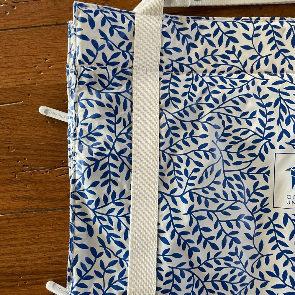 Origami Unicorn Royal Blue and White Travel Toiletry Under Garment Accessory Bag - Picture 6 of 10